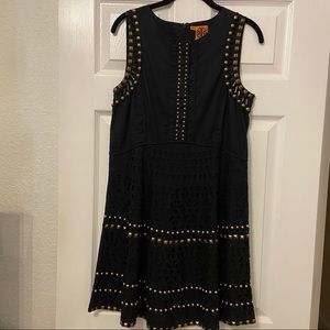 Tory Burch Black Studded Dress Sz4